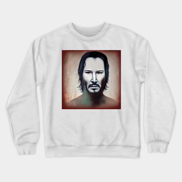 brown Keanu Crewneck Sweatshirt by bogfl